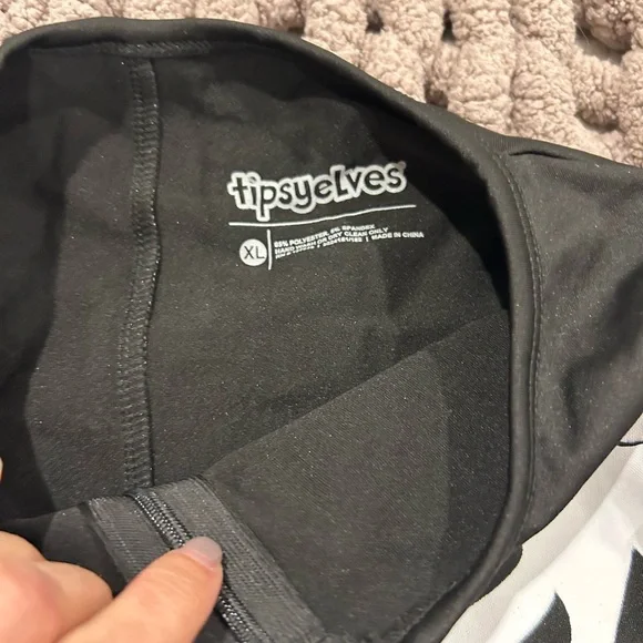 Tipsy Elves Black and White Skeleton Bodysuit - Picture 7 of 8